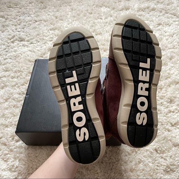 SOREL | NWT Explorer Joan Felt 100g Waterproof Winter Boots in Redwood Size 6 - Picture 10 of 11